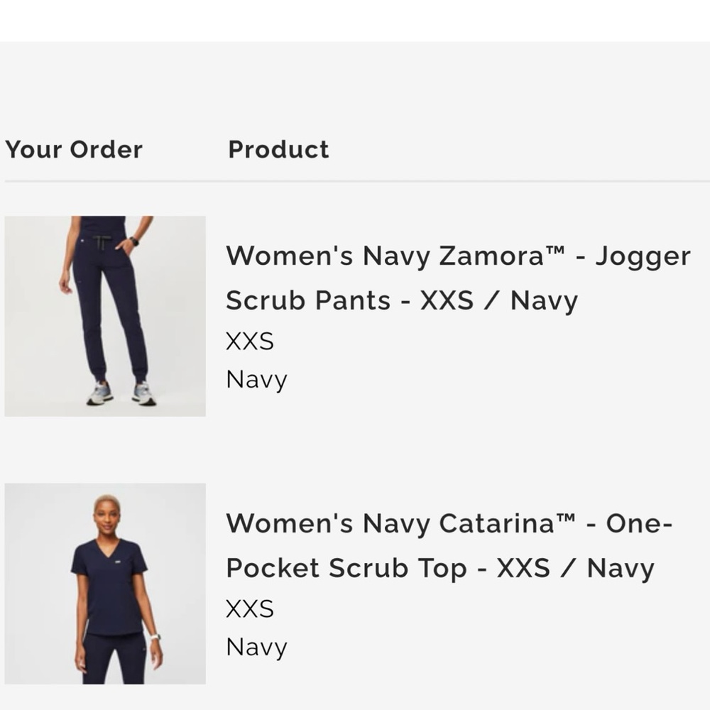 FIGS Navy Pants AND top
